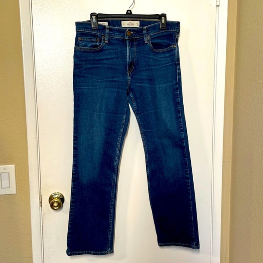 Dark Blue Classic Straight Hollister Epic Flex Jeans 👖 - Picture 1 of 9